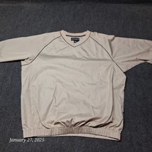 Footjoy golf Windbreaker JAcket Men XL Beige Short Sleeve Relaxed Fit - $216.18 MXN