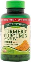 Nature&#39;s Truth Turmeric Curcumin Complex 500 mg Plus Black Pepper Extract- 12... - £51.83 GBP