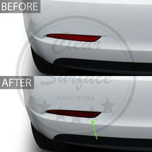 Fits Tesla Model 3 Rear Bumper Reflectors Precut Smoke Vinyl Tint Cover Overlay - £9.40 GBP