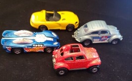 4 pc lot Vintage Diecast Cars Matchbox &amp; Hotwheels 1980s/90s beetle bug  - £9.49 GBP