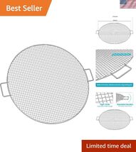 Versatile Stainless Steel Fire Pit Cooking Grate - 24-Inch Non-Stick Con... - $102.46