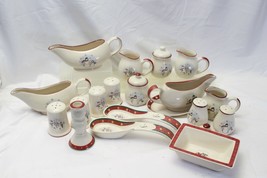 Royal Seasons Xmas Mixed Lot of 19 Salt Pepper Shaker Candy Dish Gravy Boat - £17.61 GBP