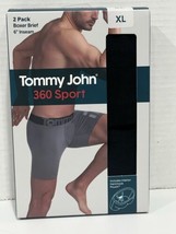 2-Pack Tommy John 360 Sport Hammock Pouch 6” Inseam Boxer Briefs Black XL NEW - £24.68 GBP