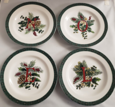 Royal Gallery Garland 6 Accent Salad Plates &quot;N&quot;,  &quot;O&quot;, &quot;E&quot;, &quot;L&quot;  Made Fo... - £44.11 GBP