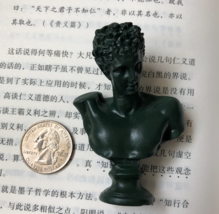 AirAds Dollhouse mini green statue resin Sculpture of Hermes; Ἑρμῆς bust 2.5&quot; - £5.19 GBP