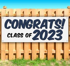 CONGRATS CLASS OF 2023 Banner Advertising Vinyl Flag Sign Many Sizes Graduation - £18.69 GBP+