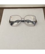 New Old Stock Audrey Hepburn Silhouette Blue &amp; Clear Plastic Glasses 54-... - £35.41 GBP