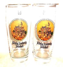 2 Konig Ludwig Neuschwanstein Traumschloss Kaltenberg 0.5L German Beer Glasses - $14.50