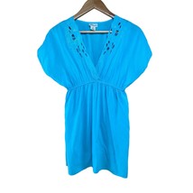 Motherhood Maternity Blue Short Sleeve Embroidered Lace V-Neckline Size ... - £11.65 GBP