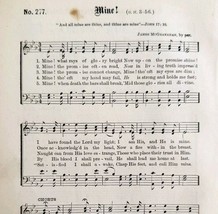 1883 Gospel Hymn Mine Sheet Music Victorian Religious Church Song ADBN1iii - $19.99