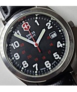Victorinox Garrison 241083 - Stainless Bezel, Black Face, New Band &amp; Bat... - $100.00