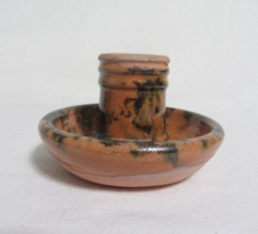 Greenfield Village Pottery Red Clay Candleholder 2-1/4&quot; High - $9.49