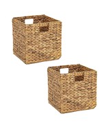 Foldable Hyacinth Storage Basket with Iron Wire Frame By Trademark Innov... - £56.60 GBP