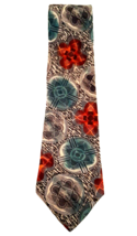 John Henry Necktie Men&#39;s Classic Multicolor 100% Silk Abstract Made in the USA - £7.26 GBP