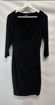 Ralph Lauren Ruched Sheath Dress Elegant Classic Little Black Dress 6 - £36.81 GBP