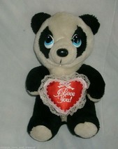 12&quot; Vintage Soft Things Panda I Love You Teddy Bear Stuffed Animal Plush Toy - £21.30 GBP