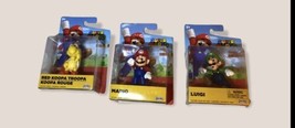 Nintendo Super Mario 2.5” Jakks Pacific Figures Luigi Mario Red Koopa Troopa NIB - $27.25