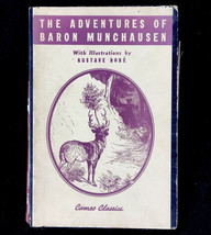 Vtg The Adventures of Baron Munchausen Gustave Dore Illustrated Cameo Ed HCDJ - £14.65 GBP