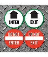 Enter, Do Not Enter, Exit, Do Not Exit - Vinyl Decal Set Each 6&quot; tall x ... - £7.66 GBP