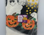 VINTAGE HALLOWEEN C.A. REED TABLE COVER PAPER  GHOST PUMPKINS 50 x 96 in... - $11.64