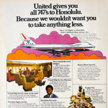 1972 United Airlines 747 Advertisement Honolulu Hawaii Aviation Vintage ... - $24.99