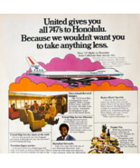1972 United Airlines 747 Advertisement Honolulu Hawaii Aviation Vintage ... - $35.02 CAD
