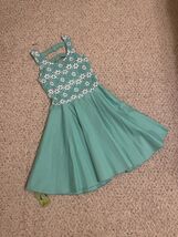 Anitex Women’s Teal Lace Accent Sleeveless Skater Dress - $360.12 MXN