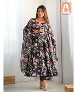 Stunning Black Anarkali Suit Set - Pure Organza Silk - $50.00