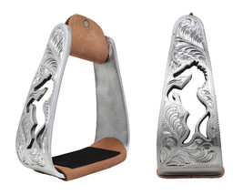 Horse Western Lightweight Aluminum Angled Standing Cut-Out Stirrups 51205 - $49.49