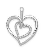 14k Gold 1/10 carat Diamond Double Heart Pendant PM4928 - $873.51