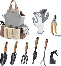 Garden Tool Set 9 Pcs Stainless Steel Gardening Tools with Weeder Cultiv... - $56.94