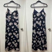 Banana Republic Floral Strappy Maxi Dress Orchid Blue Black White Size 8 - £35.23 GBP