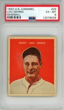 1932 U.S. Caramel Lou Gehrig #26 PSA 6 P1298 - £23,686.29 GBP