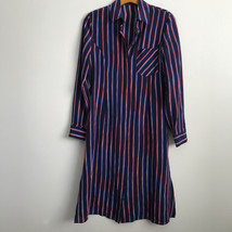 Altuzarra Silk Dress 34 Multicolor Striped Long Sleeve Long Sleeve Colla... - $56.64