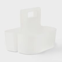 Brightroom Frosted Bath Caddy Plastic - Compact Bathroom Organizer - $48.03 MXN