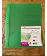 Office Depot Translucent 2-Pocket Folder With Fasteners Green - €1,03 EUR