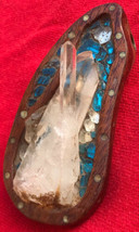 Magnificent Magical Carved Wood, Glass &amp; Quartz Crystal Shamanic Power P... - $80.00