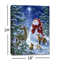 New Large Snowman Heaven and Nature Sing Fully Illuminated Led Wall Art image 2