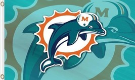 Miami Dolphins Man Cave US Flag 3X5 Ft Polyester Banner USA 90x150cm - $375.42 MXN