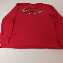 COLUMBIA Grow A Pair Graphic Men's Red Cotton Long Sleeve T-Shirt Size Large image 2