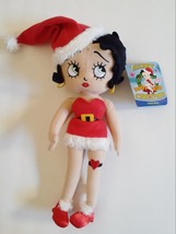 Betty Boop Merry Christmas Plush With Santa Hat Heart Garter Belt 2010 - £23.11 GBP