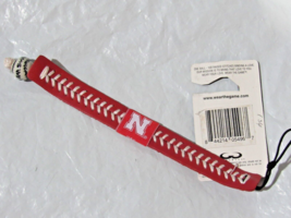NCAA Nebraska Cornhusker Red w/White Stitching Team Baseball Seam Bracelet - £11.98 GBP