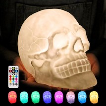 Skull Lamp,9-Color Breathing Mode Skull Night Light,Gothic Lamps, Halloween Lamp - £32.41 GBP