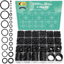 Nitrile Rubber O Ring Assortment Set - 1020 Pcs for Automotive and Plumbing - $14.43