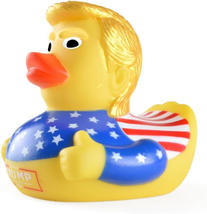 Nuwani 4 Inch Mr President Donald Trump Rubber Duck with USA Flag, Ameri... - $12.85