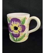 Vintage Starbucks Coffee Tea Mug Ciao Italya Hand Painted Violets Flower... - $266.17 MXN