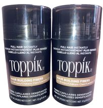 2x Authentic From Manufacturer Toppik Hair Building Fibers, Light Brown, 12g - £19.17 GBP