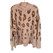NWT Women Plus Size 2X Wonderly Mock Neck Animal Print Soft Eyelash Knit Sweater - £23.49 GBP