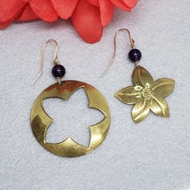 Sassi La Muth Cutout Flower Earrings Statement Dangle Earrings - £15.01 GBP