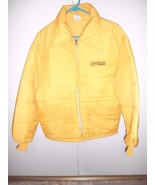 Vintage Cap&#39;n Jac USA made Puffer Jacket Yellow Mens M Caterpillar lift ... - £65.82 GBP
